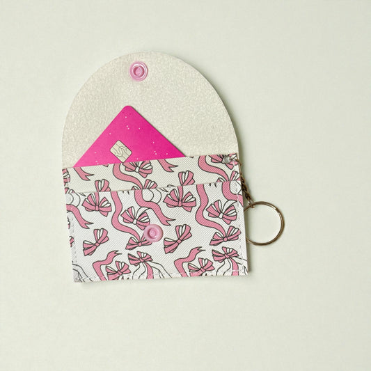 Pink Bows Keychain Wallet