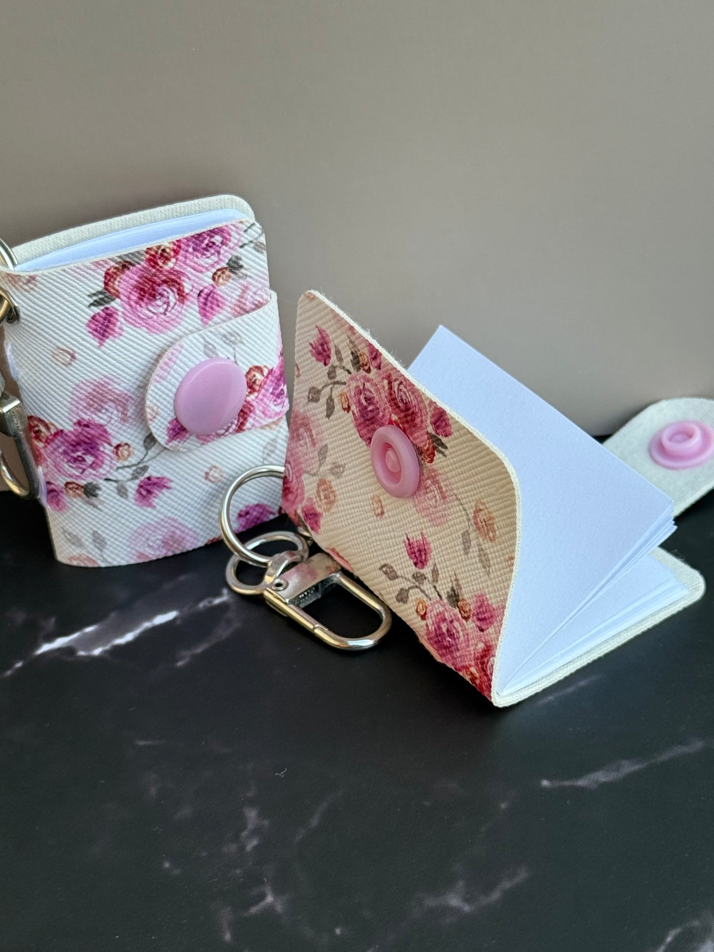 Rose Whispers Keychain Notebook