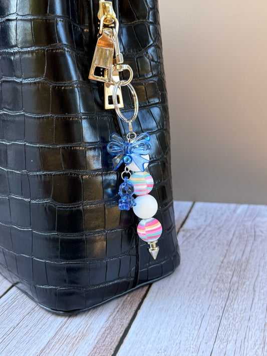 Blueberry Bloom Silicone Keychain