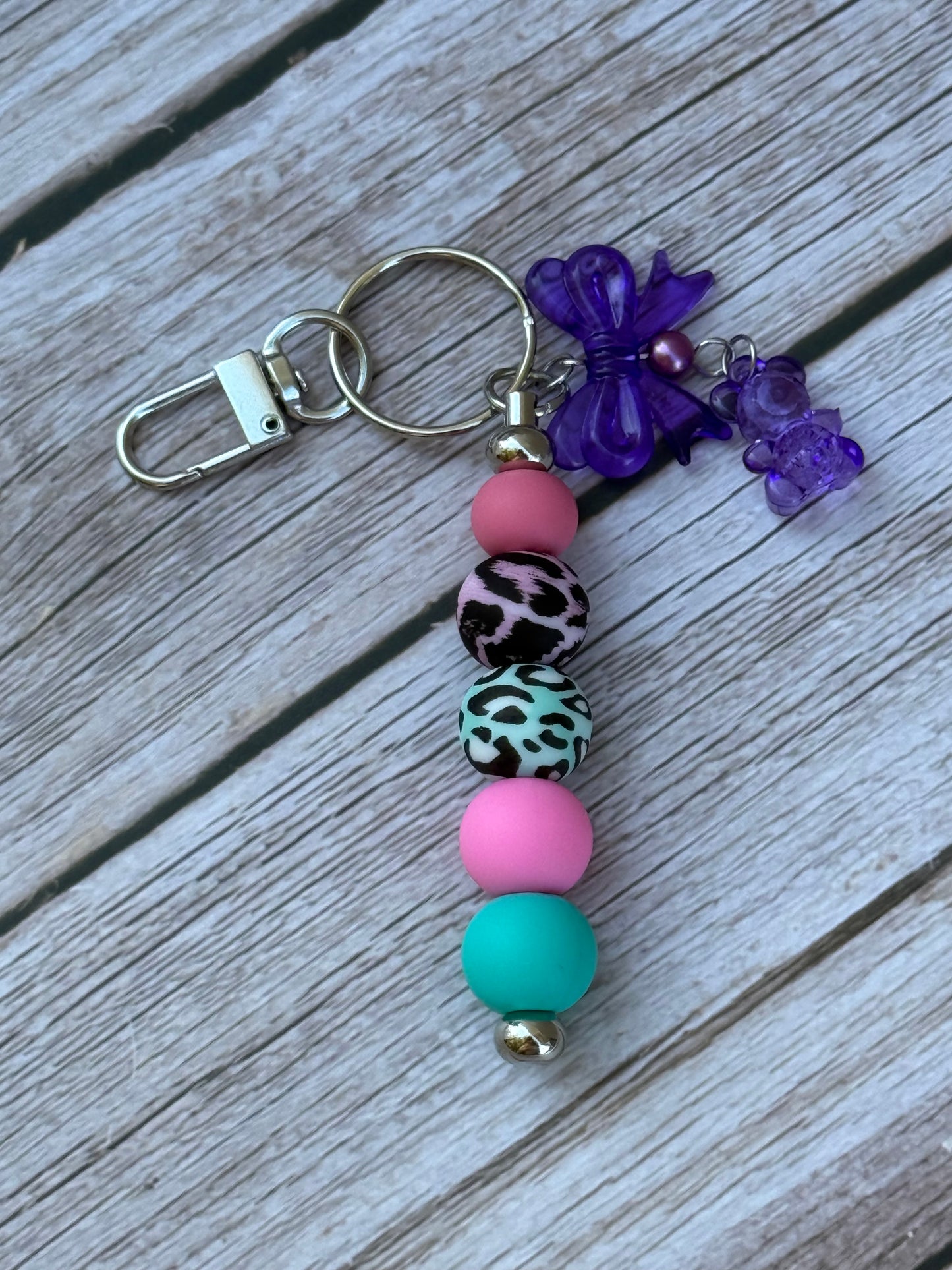 Twilight Taffy Silicon Beaded Keychain