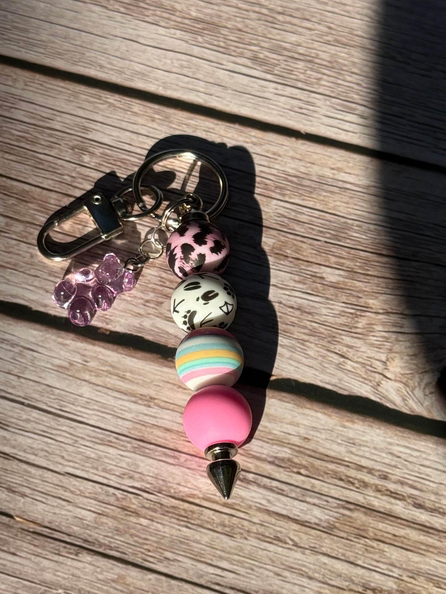 Sugar Safari Silicon Beaded Keychain