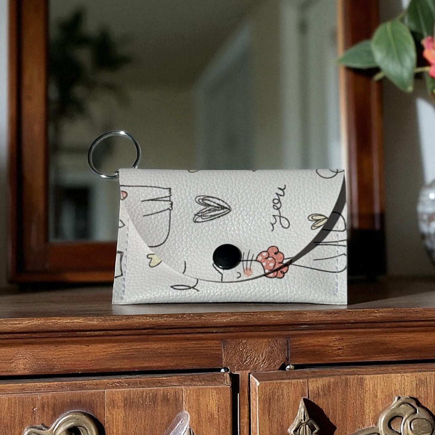 Sweet Whiskers Keychain Wallet