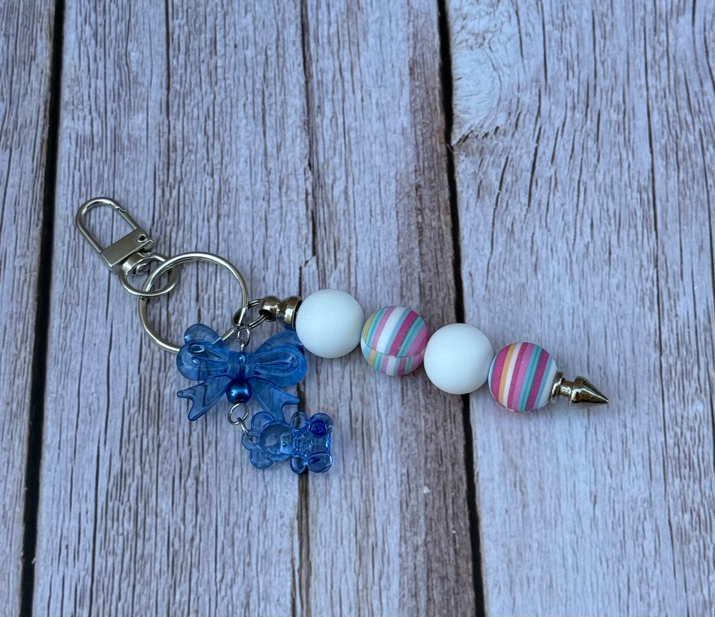 Blueberry Bloom Silicone Keychain