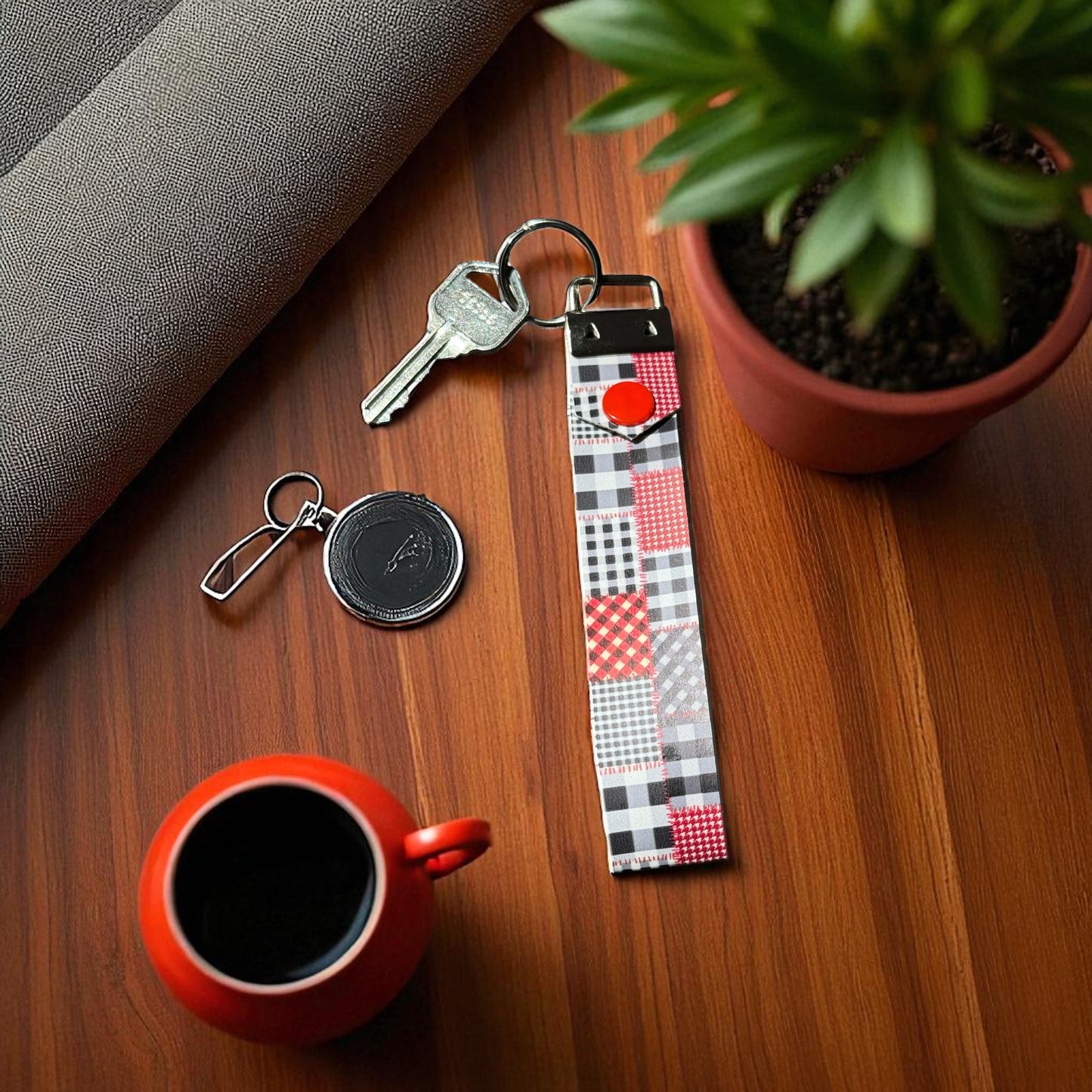 Patchwork Charm Keychain