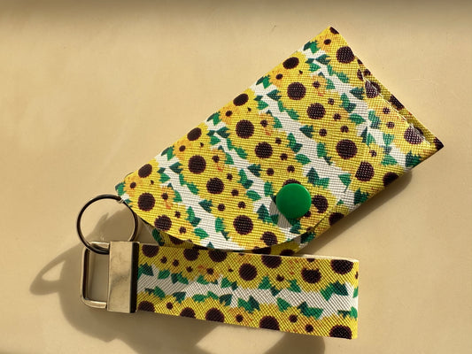 Sunshine Snap Keychain Wallet & Wristlet set