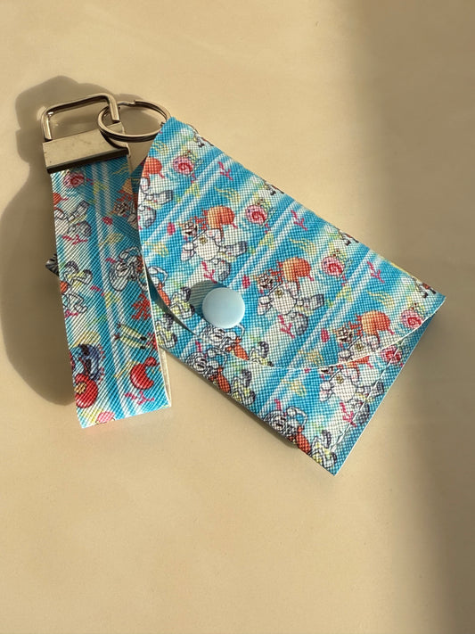 Sandy Cheeks Keychain Wallet & Wristlet Set