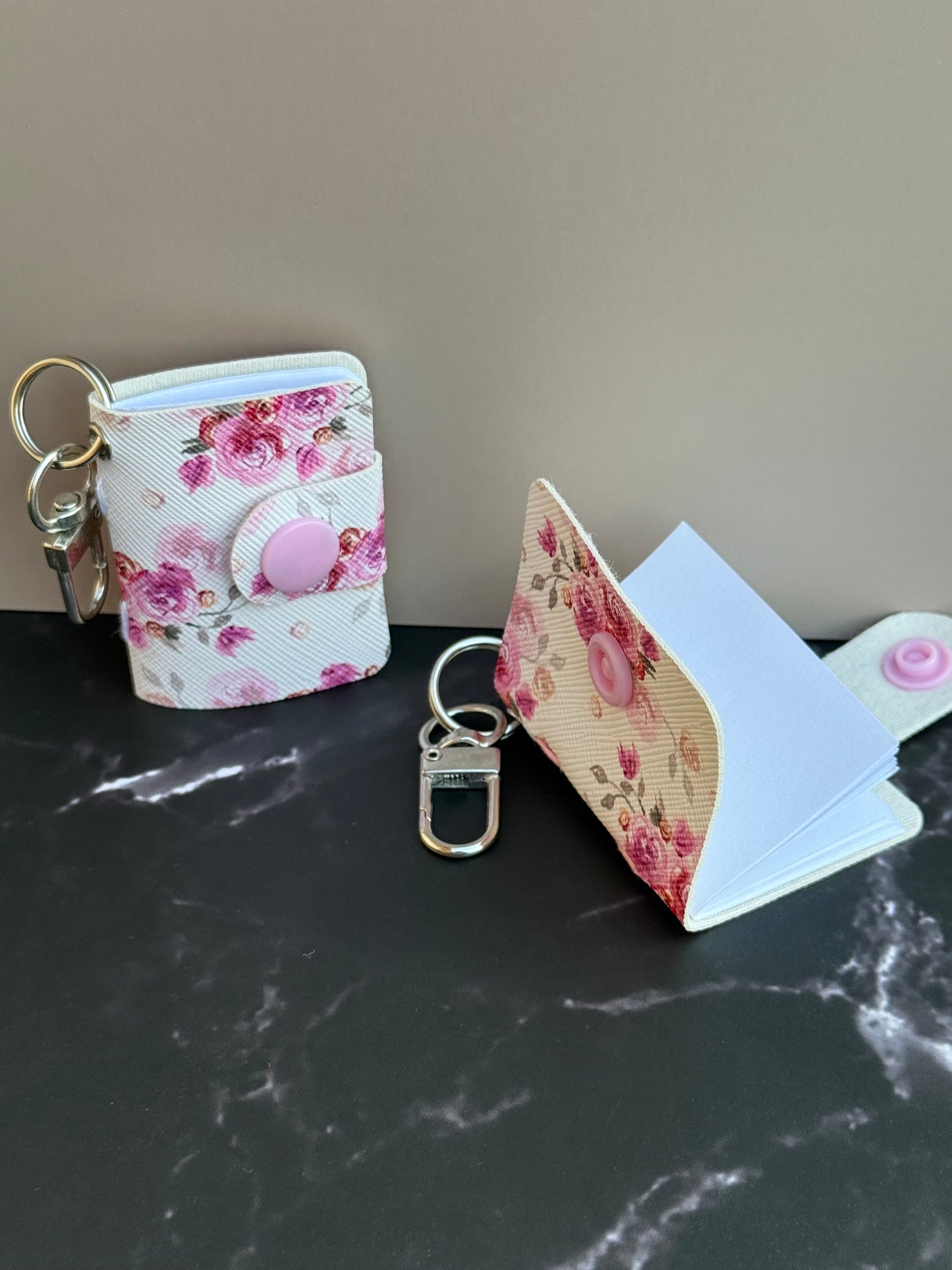 Rose Whispers Keychain Notebook