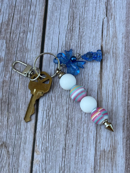 Blueberry Bloom Silicone Keychain