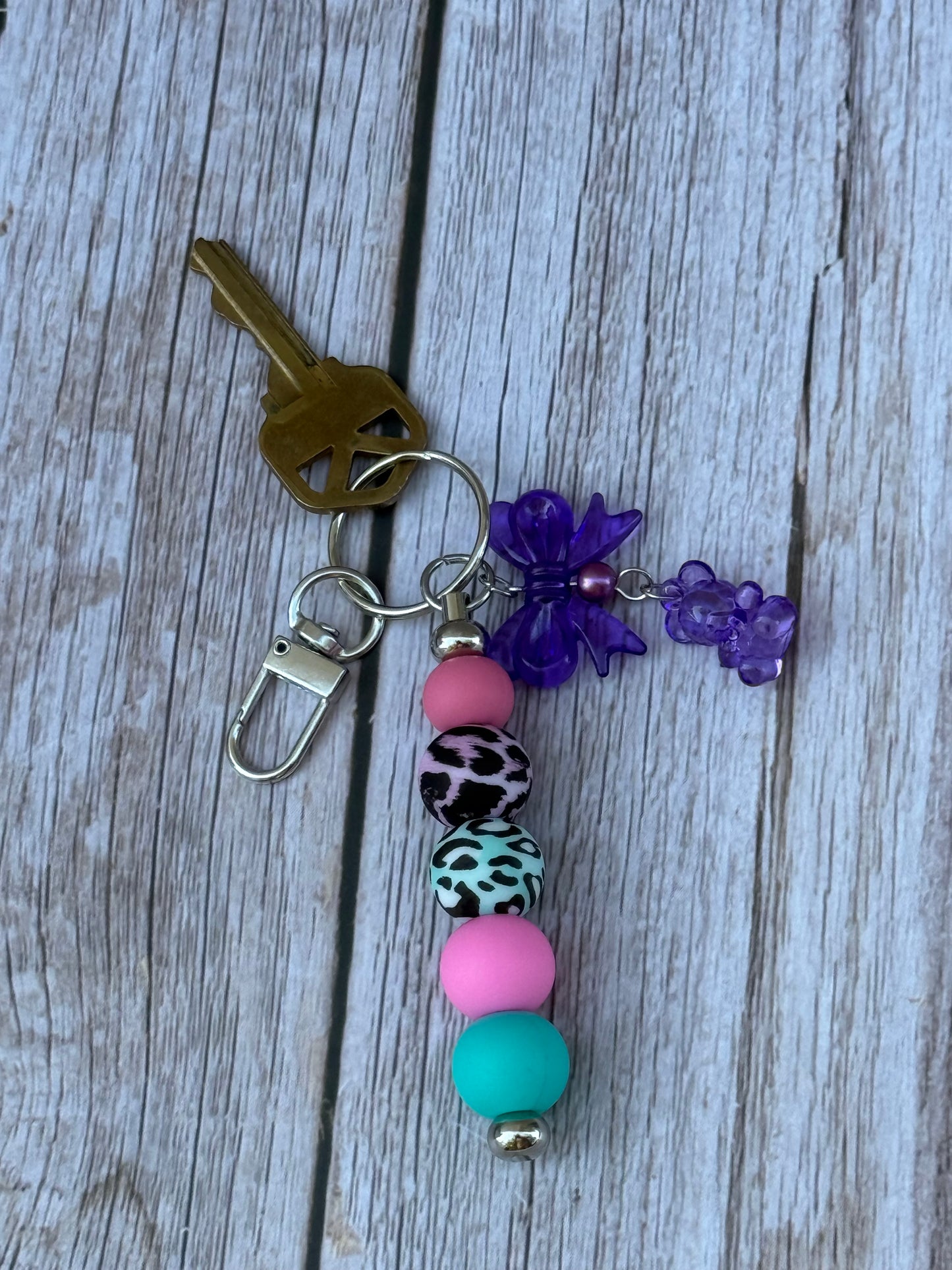 Twilight Taffy Silicon Beaded Keychain