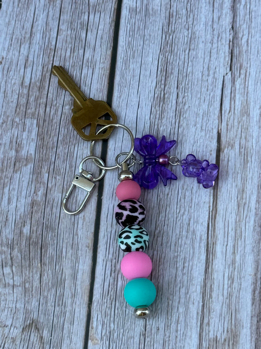 Twilight Taffy Silicon Beaded Keychain