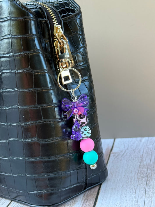 Twilight Taffy Silicon Beaded Keychain
