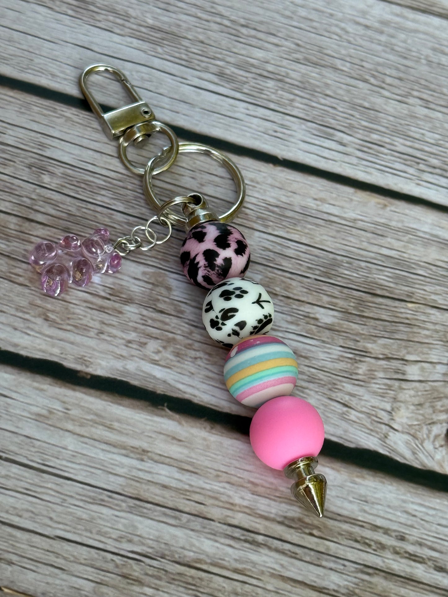 Sugar Safari Silicon Beaded Keychain