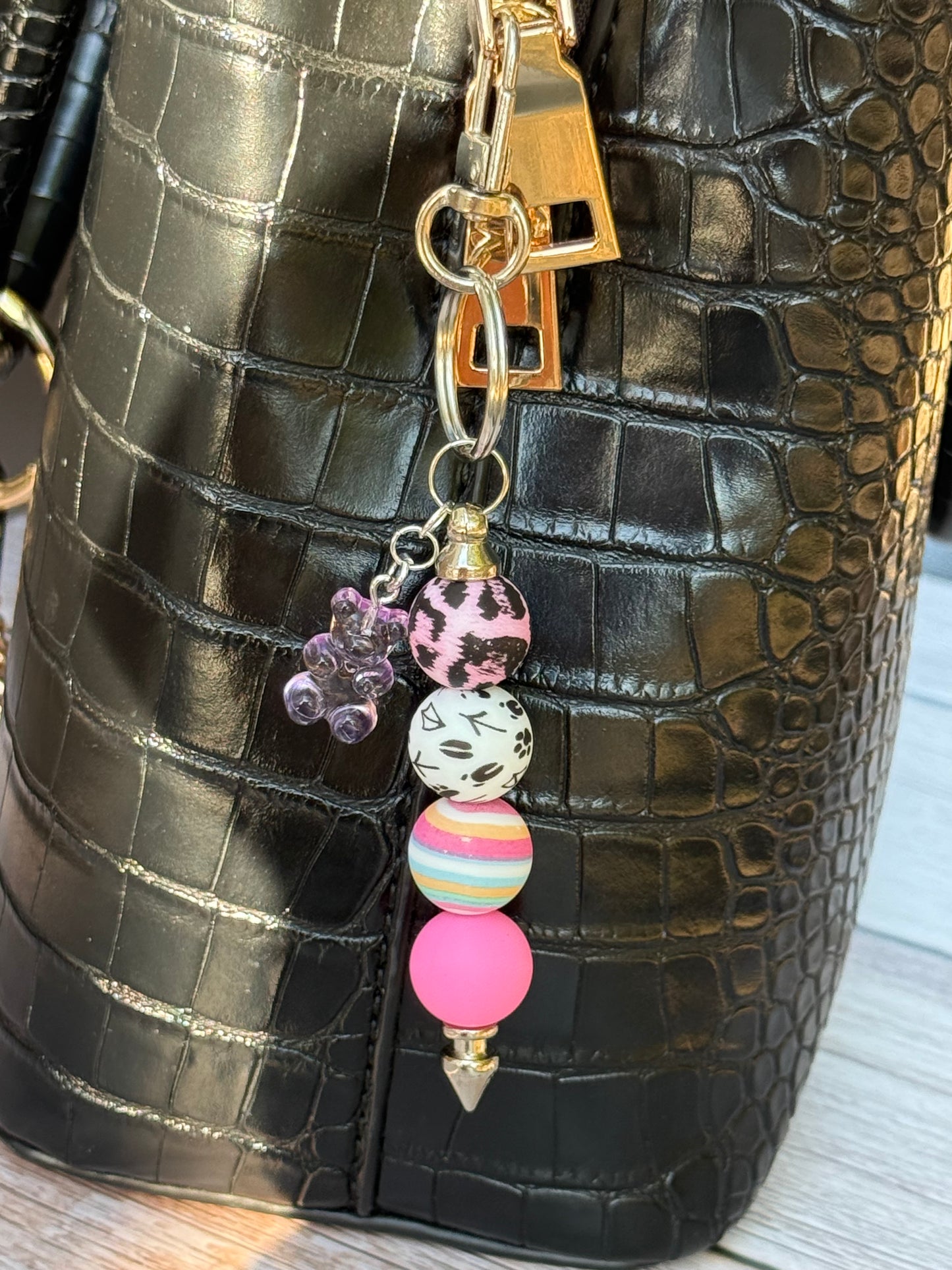 Sugar Safari Silicon Beaded Keychain
