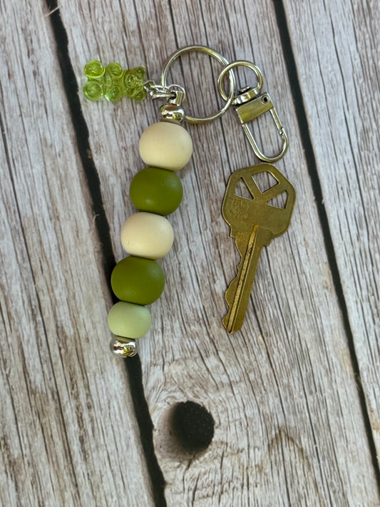 Olive Oasis Silicon Keychain