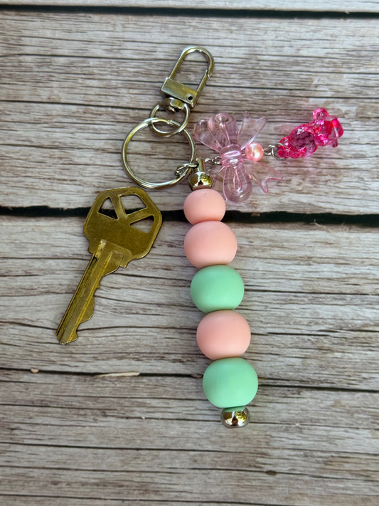 Sweet Cotton Candy Silicon Keychain