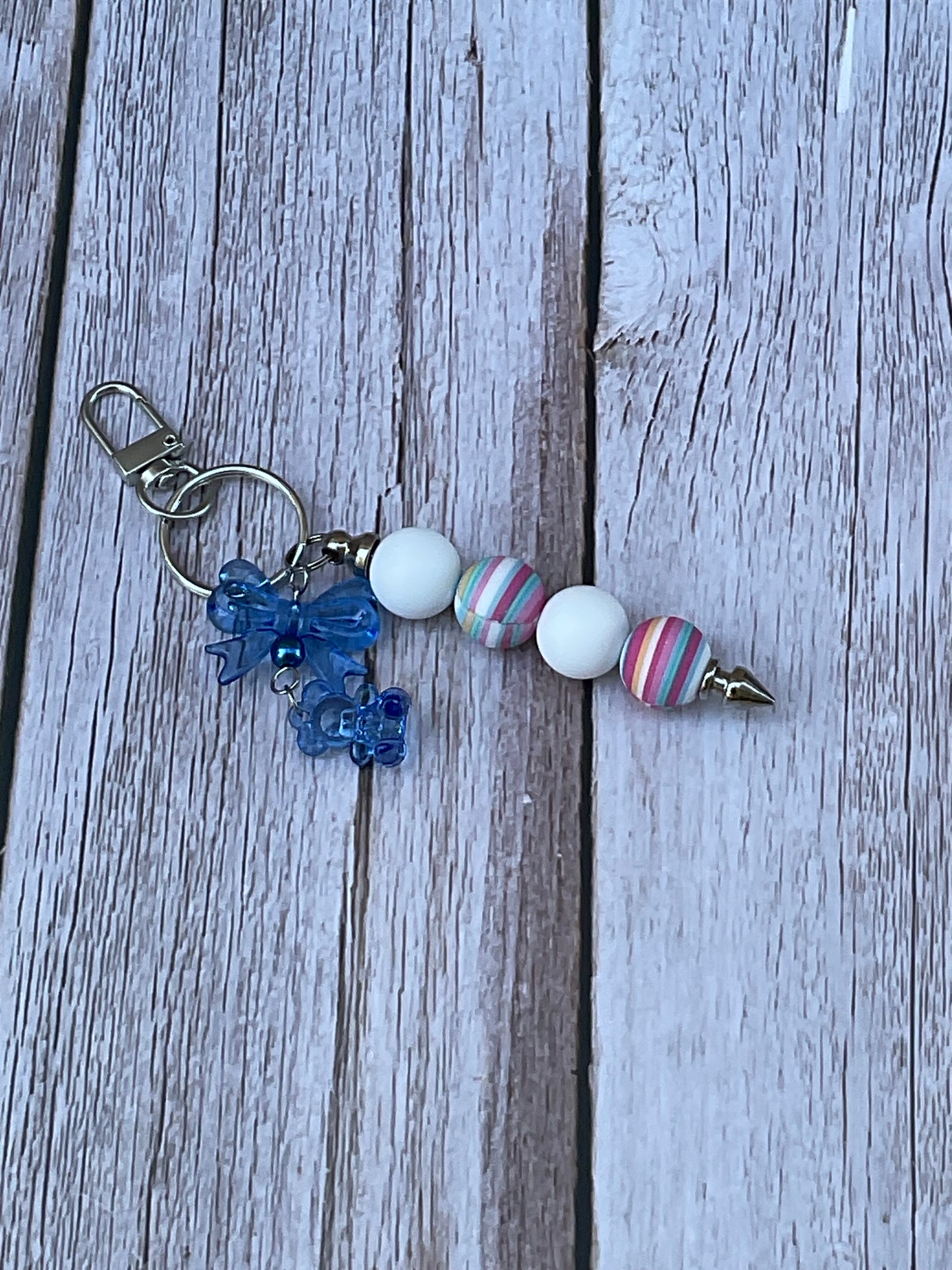 Blueberry Bloom Silicone Keychain
