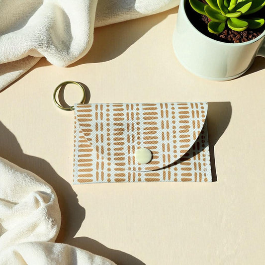 Soft Grid Keychain Wallet