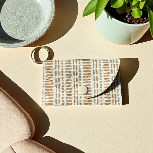 Soft Grid Keychain Wallet