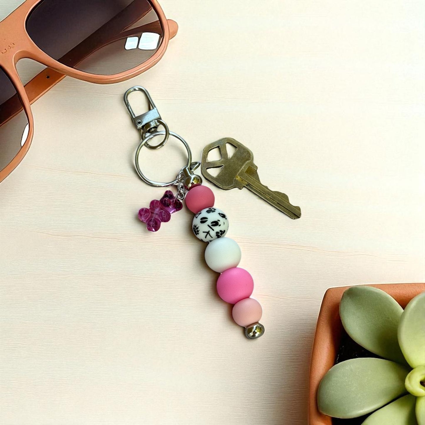 Petal Paws Silicon Keychain