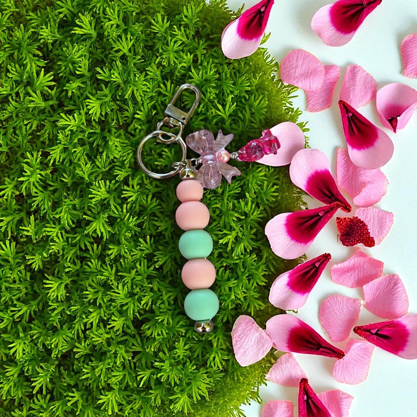 Sweet Cotton Candy Silicon Keychain