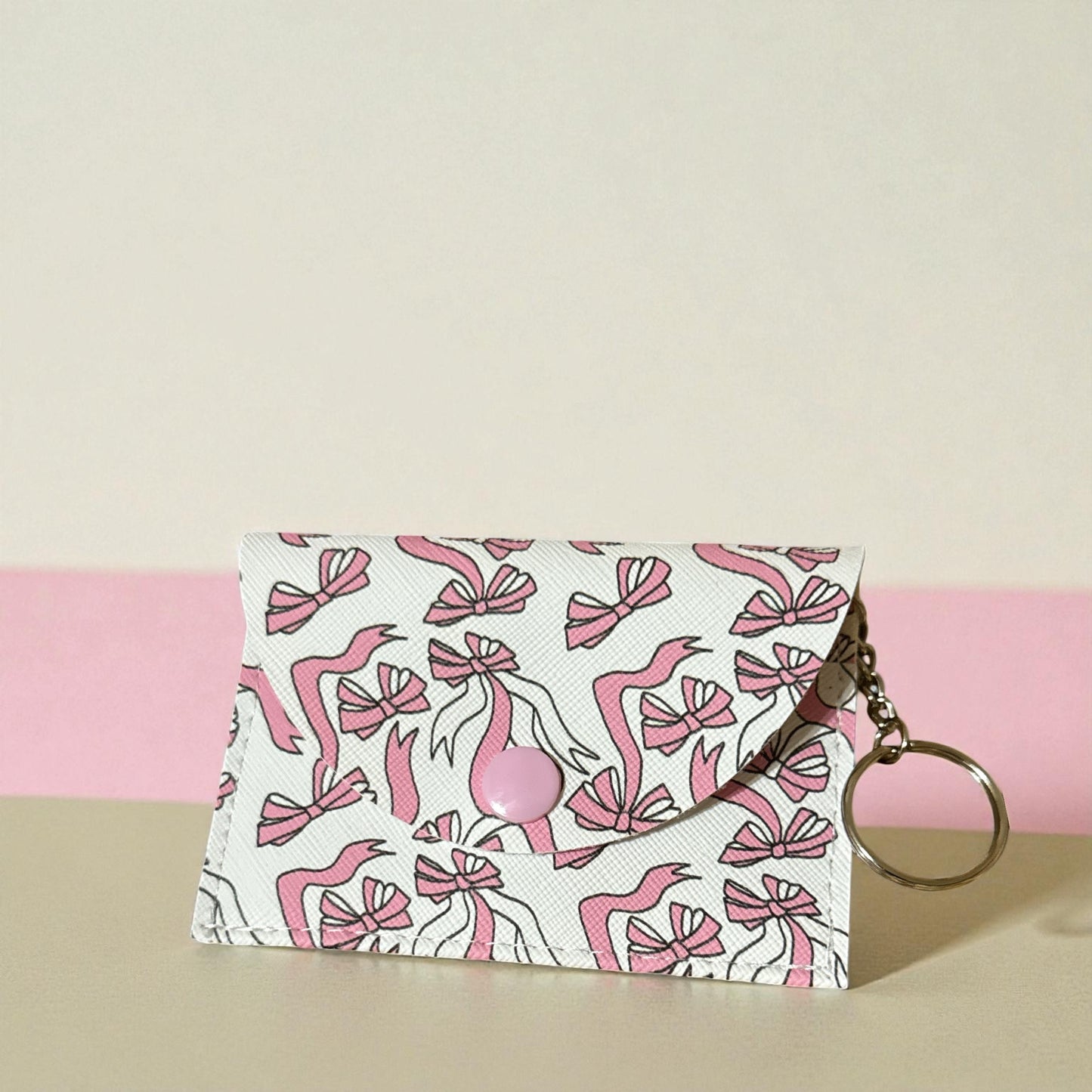 Pink Bows Keychain Wallet