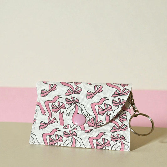 Pink Bows Keychain Wallet
